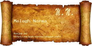 Melegh Norma névjegykártya